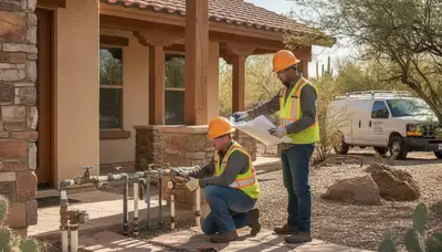 Scottsdale AZ plumbing repair service truck for emergency pipe and leak repairs