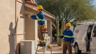 Scottsdale AZ plumbing repair technician providing residential leak and pipe repair service