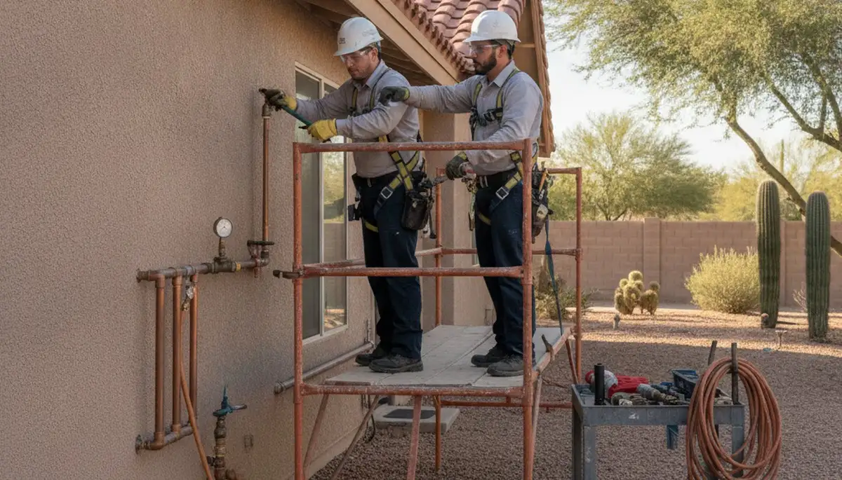 Scottsdale, AZ plumbing repair technician providing professional pipe and leak repair service