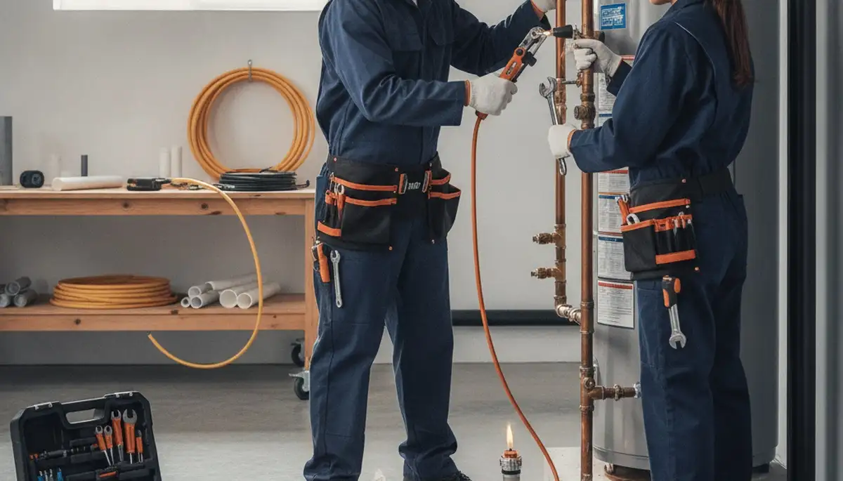 Scottsdale AZ plumber repairing a home pipe for reliable plumbing service