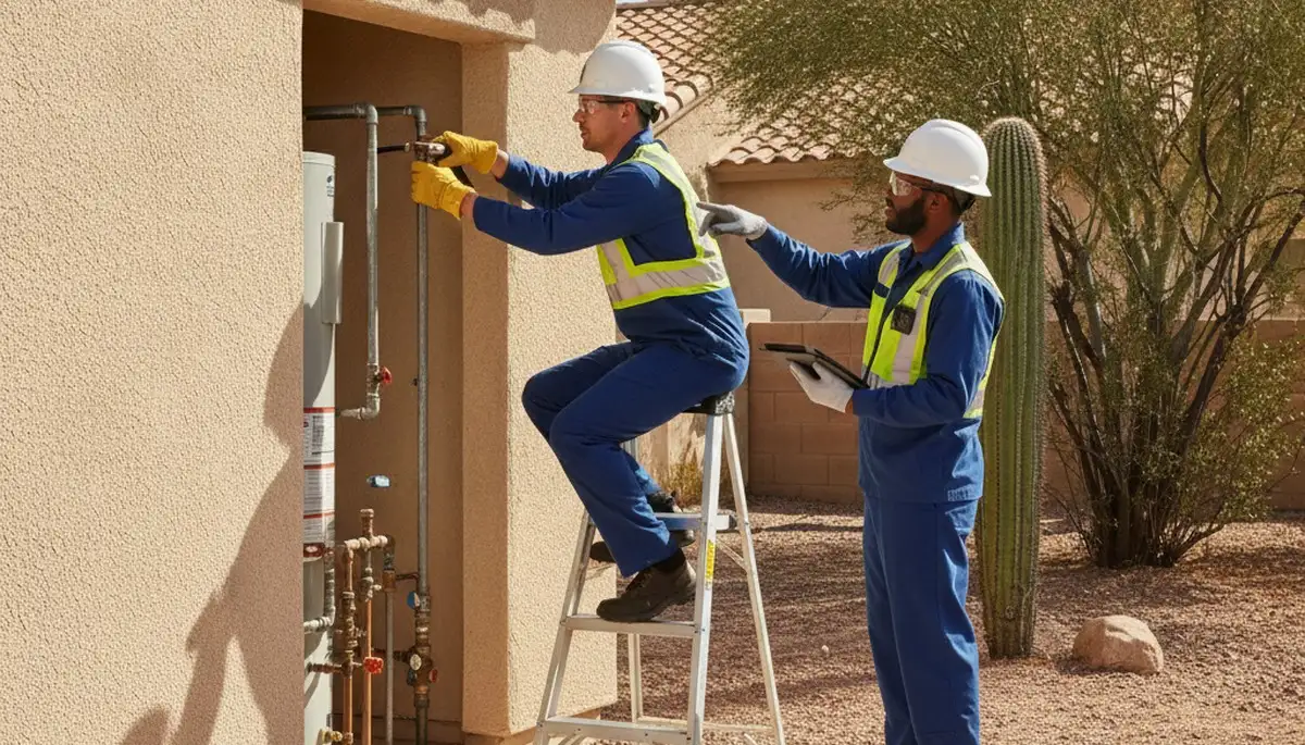 Scottsdale, AZ plumber repairing a sink for a residential plumbing service