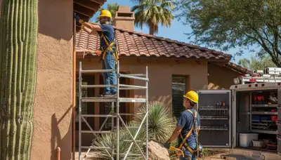 Plumber repairing pipe in Scottsdale, AZ for plumbing repair service