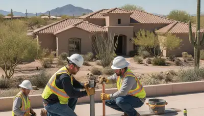 Scottsdale AZ plumbing repair service truck for residential and commercial pipe repairs