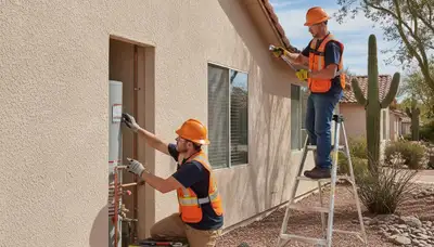 Scottsdale AZ plumber repairing a residential pipe leak for plumbing service