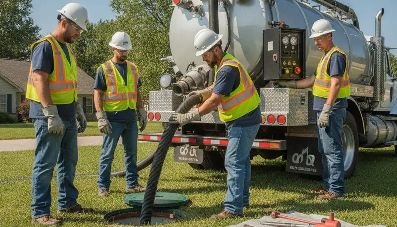Scottsdale, AZ septic pumping service truck for fast plumbing repairs and backup prevention
