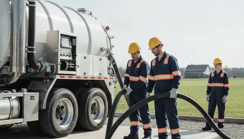 Scottsdale, AZ septic pumping service truck for fast residential plumbing repairs