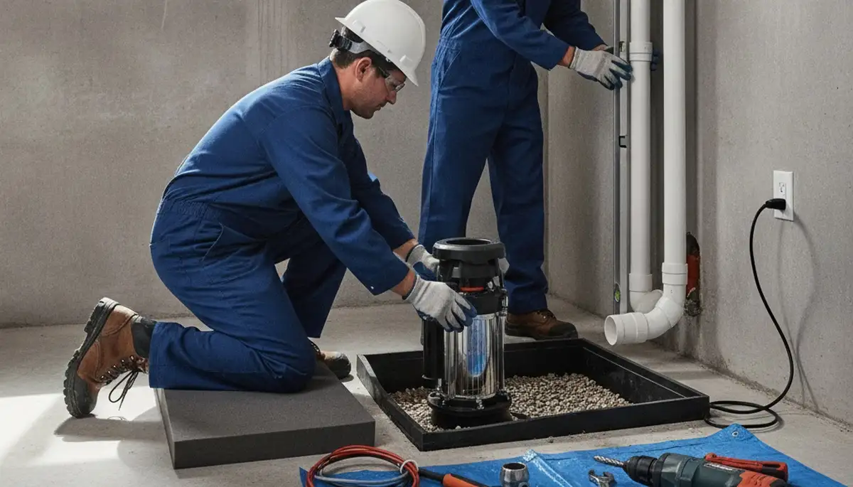 Sump pump installation for Scottsdale, AZ home by On Call Plumbers during monsoon protection